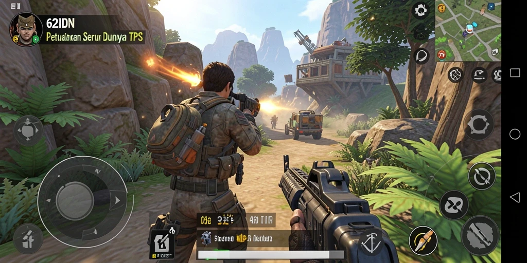 Screenshot menampilkan aksi gameplay seru dalam 62IDN.