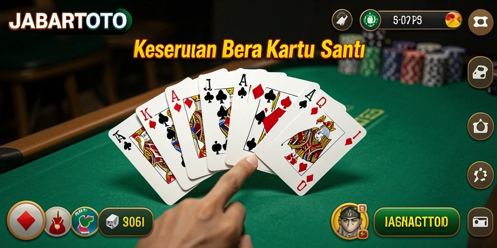 Tampilan gameplay <strong>JABARTOTO</strong> yang seru dan menghibur saat bermain kartu.