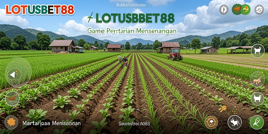 Tampilan gameplay seru di dunia pertanian LOTUSBET88.