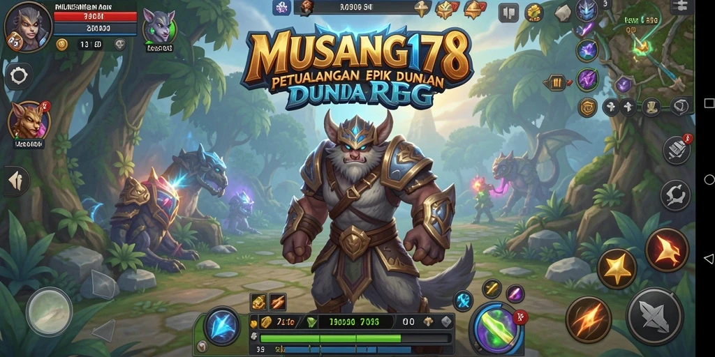 Screenshot utama MUSANG178 menampilkan aksi seru dalam permainan RPG.