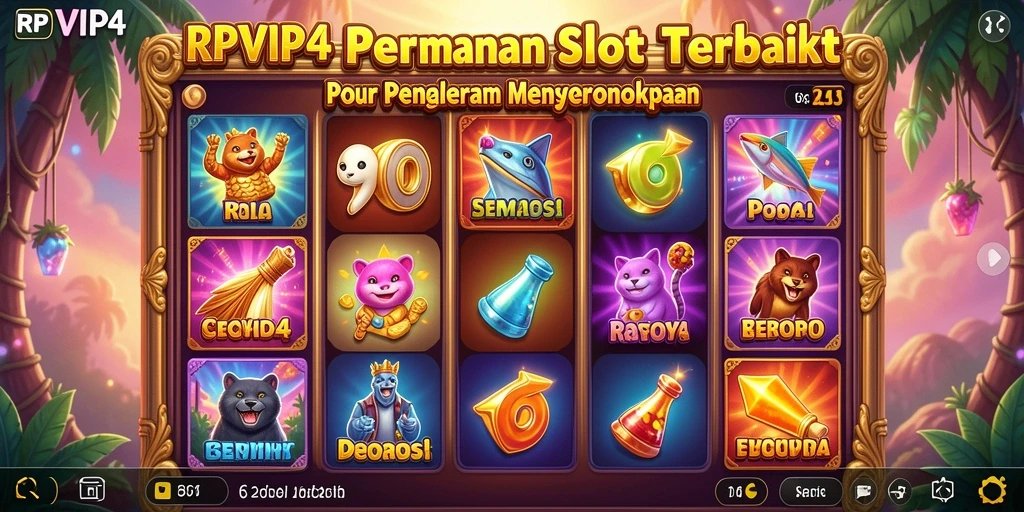 Tampilan gameplay RPVIP4 menunjukkan mesin slot yang menarik dan fitur bonus.