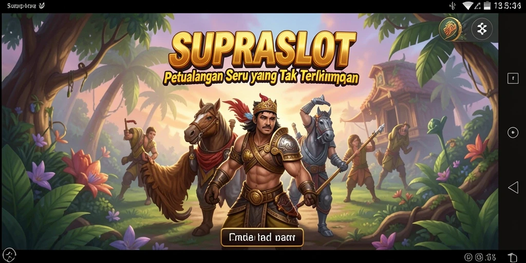 Tangkapan layar gameplay <strong>SUPRASLOT</strong> yang menampilkan petualangan seru di dunia fantasi.